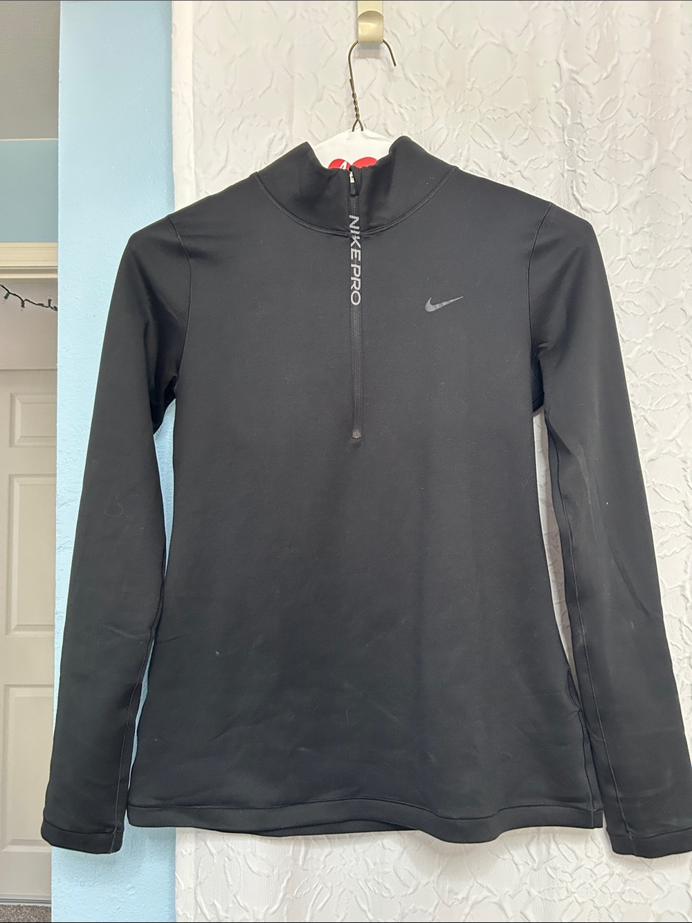 Nike Black Half-Zip NikePro Long Sleeve Top